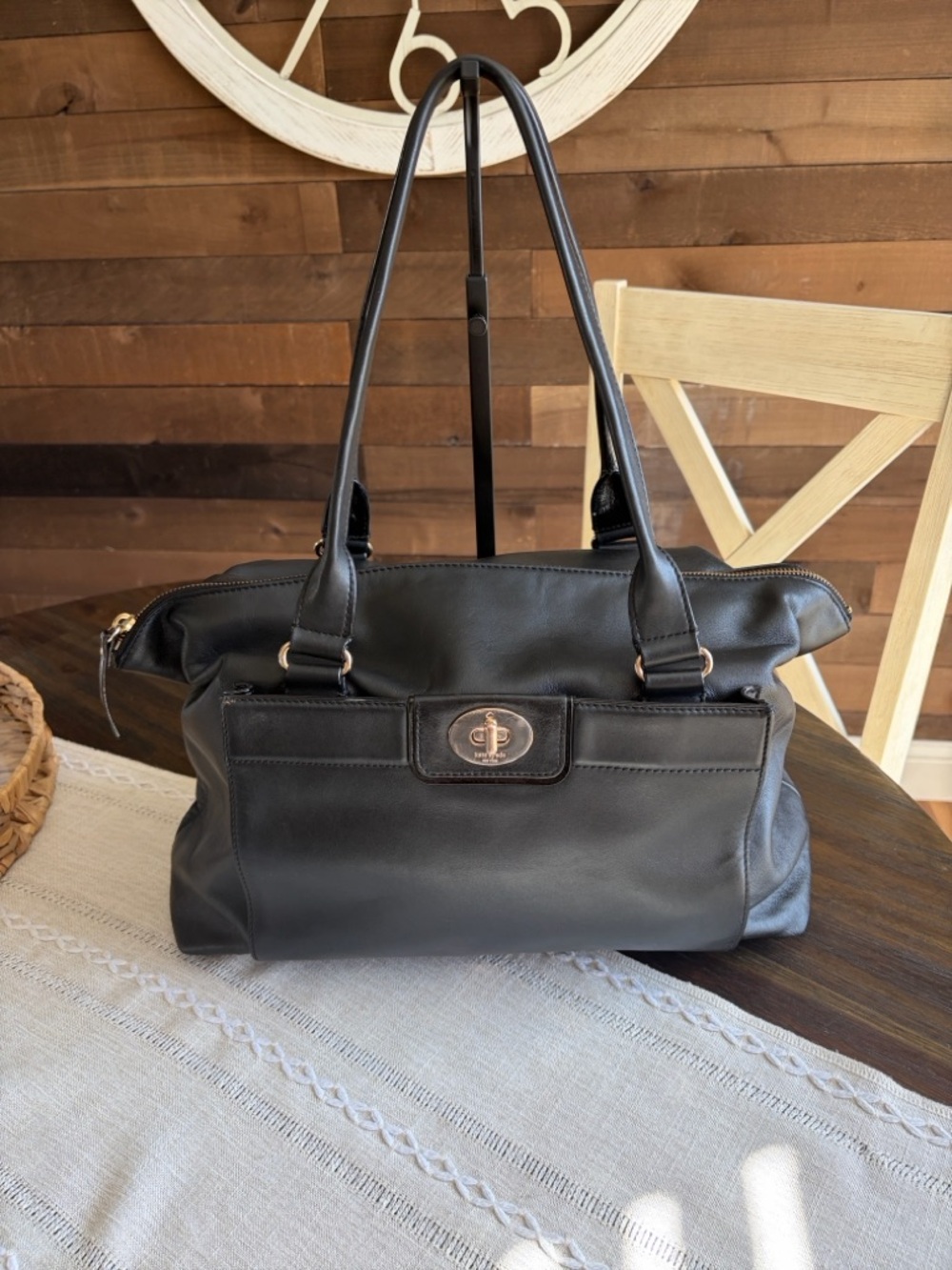 Kate Spade Hampton Theresa Large Tote Leather Shoulder Bag with Turn-Lock - Picture 16 of 16
